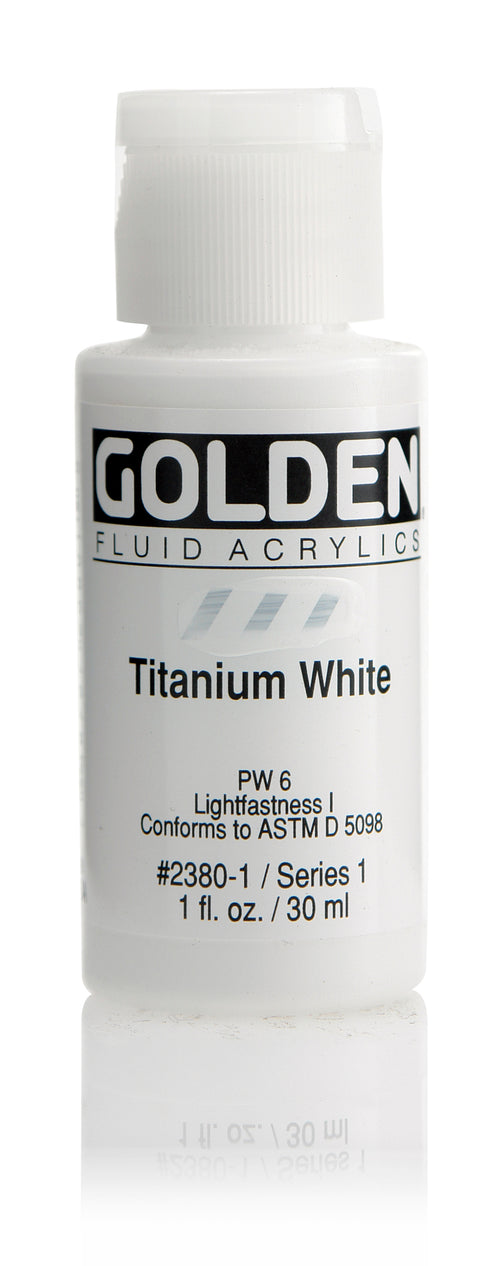 FLUID ACRYLIC PAINT  TITANIUM WHT 1OZ